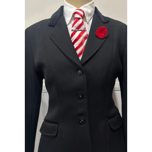 Red/Silver/White Striped Tie