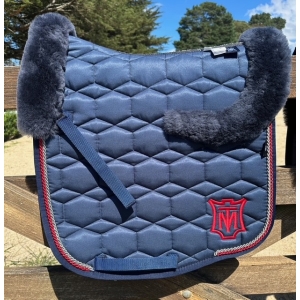 EA Mattes Small Navy Quilt Sheen Top Fleece Only