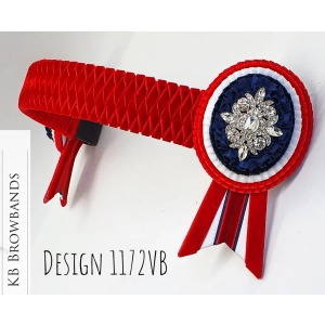 KB Browbands Design 1172VB - 14 inch Large Riding Pony